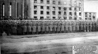Калининград - Кёнигсберг. Военный парад по случаю 28-й годовщины Великой Октябрьской социалистической революции. 7 ноября 1945 года.