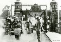 Советск - Тильзит. Марш немецких войск по мосту Королевы Луизы из Тильзита в Мемельскую область 23 марта 1939 года.