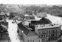 Советск - Вид с Немецкой орденской кирхи на Schlo?platz и Ludendorffplatz в восточном направлении.