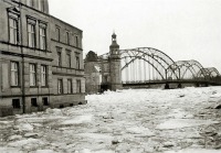 Советск - Тильзит. Высокий уровень воды в реке Мемель (Неман) при ледоходе.