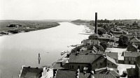 Советск - Тильзит. Вид с башни Немецкой орденской кирхи на город восточнее моста Королевы Луизы.