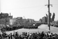 Черняховск - Парад и демонстрация 1 Мая 1958 года на площади Ленина.