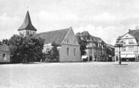 Гвардейск - Старая открытка с Tapiau, Рыночная площадь и Церковь