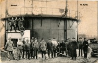 Багратионовск - Preussisch Eylau, Gaswerk. Der Poststempel datiert vom 1.9.1917