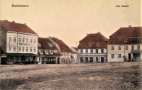 Озерск - Darkehmen, Markt mit Hotel Reimers Hof.