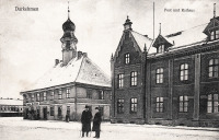 Озерск - Darkehmen, Post und Rathaus.