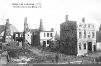 Правдинск - Zerstoerte Gebaeude. Allenburg 1914—1915,