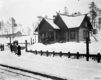 Лоухи - Железнодорожная станция Полярный Круг Мурманской железной дороги в 1919 году