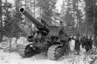 Ленинградская область - Тяжелая пушка финнов, стоявшая на передовой линии