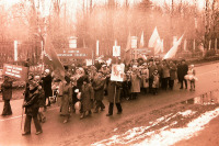 Истра - 7 ноября. 1986 год. Колонна Ветроэна.