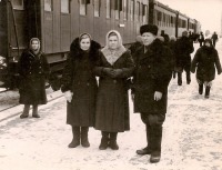 Кострома - На платформе железнодорожного вокзала Кострома Новая 1959 год