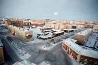 Дудинка - Панорама улиц Горького и Островского.